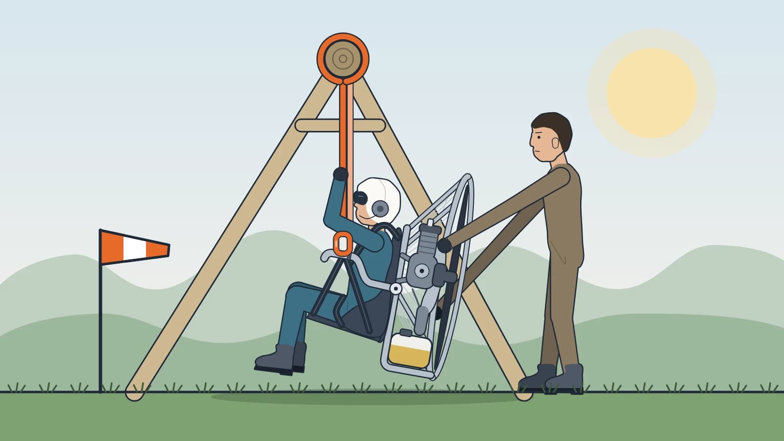 Cân điểm treo paramotor: cách treo thử (hang check) cho PPG