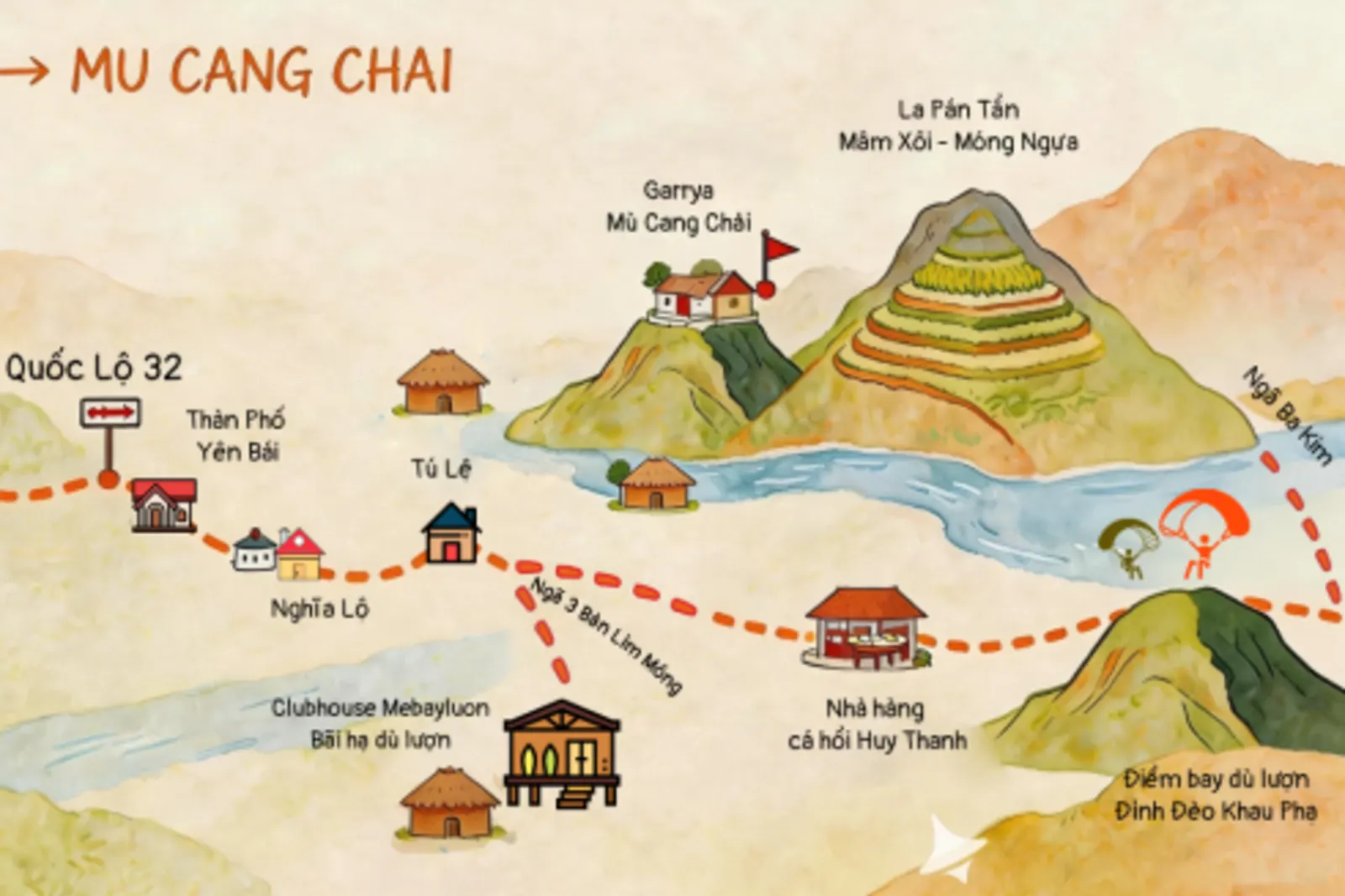 Tổng hợp xe đi Mù Cang Chải (qua Đèo Khau Phạ)